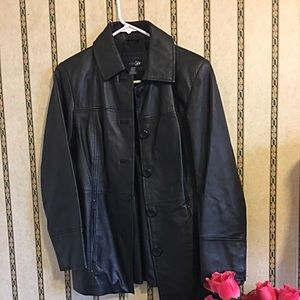 Leather coat